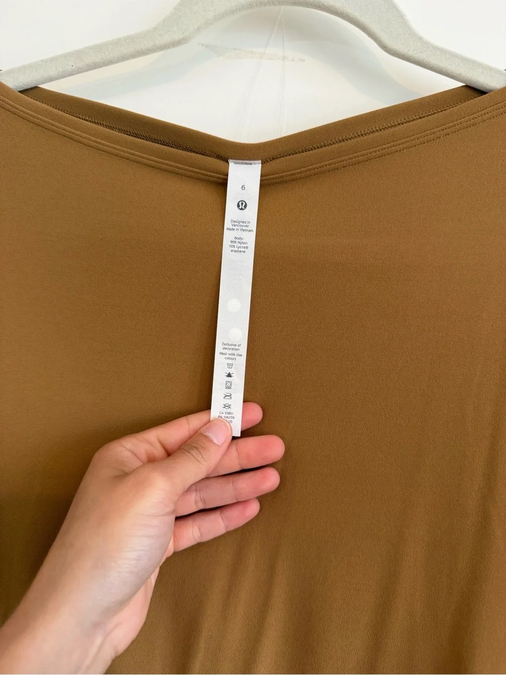 Lululemon Back in Action Short Sleeve Nulu matariel Bold Beige - Picture 3 of 4